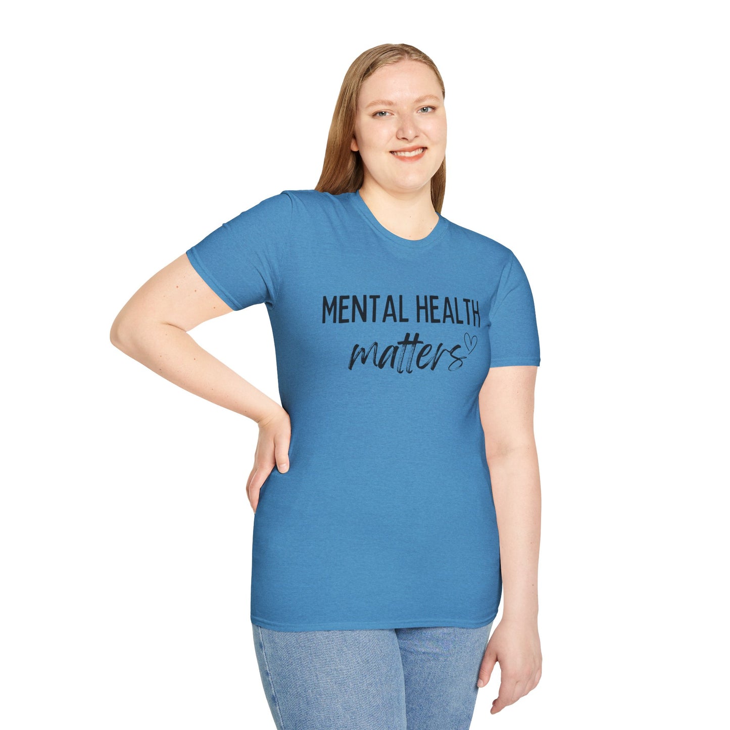 Mental Health Matters Unisex Softstyle T-Shirt, Inspirational Tee, Self-Care Gift, Awareness Apparel, Casual Wear