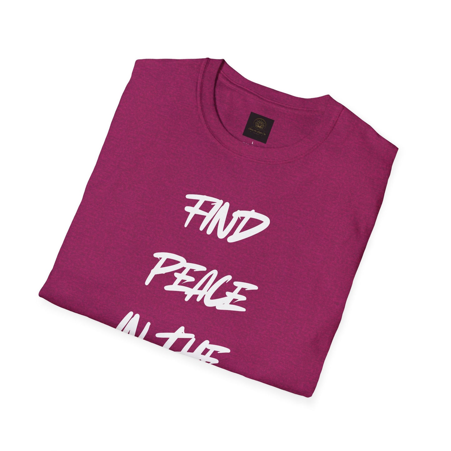 Find Peace in the Pain Unisex Softstyle T-Shirt - Empowering Tee for Mindfulness, Stress Relief, Self-Care, Gift for Friends, [...]