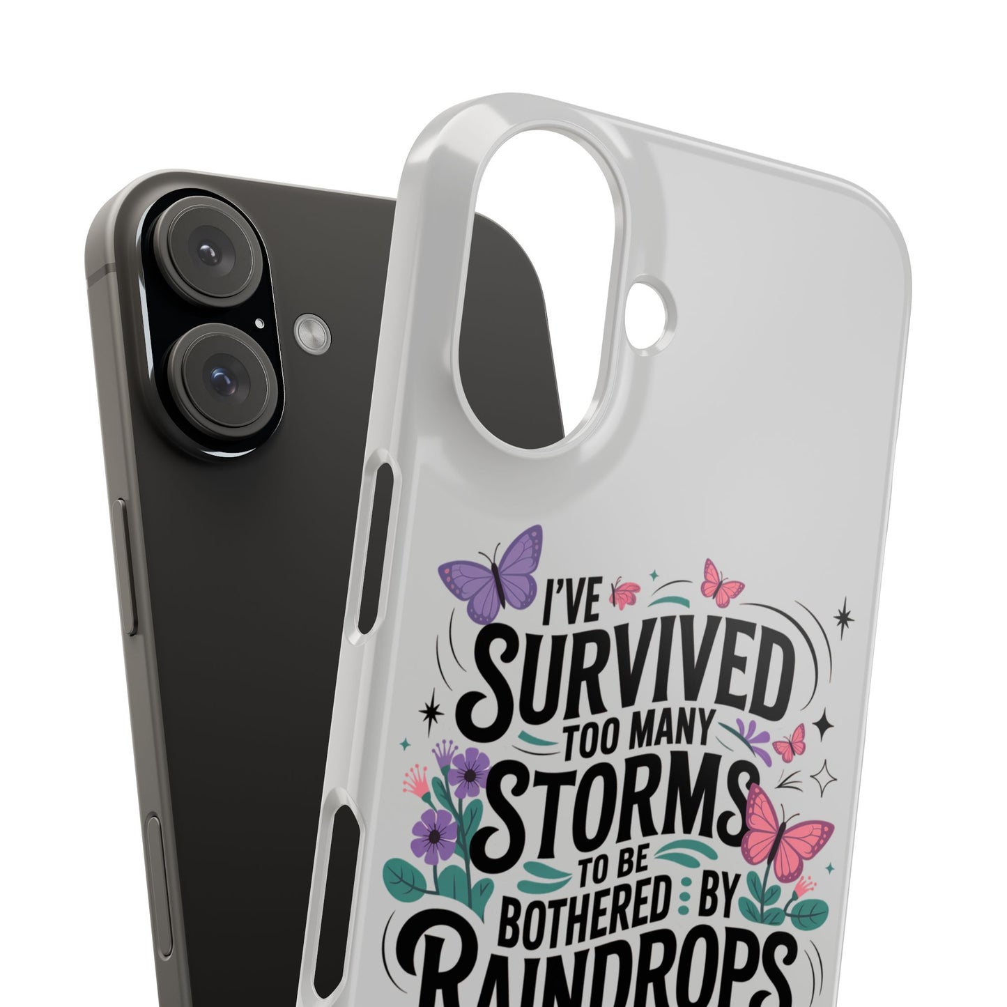 Inspirational Slim Phone Cases, Motivational Phone Cover, Butterfly Phone Case, Perfect Gift for Nature Lovers, Uplifting Phone Accessory