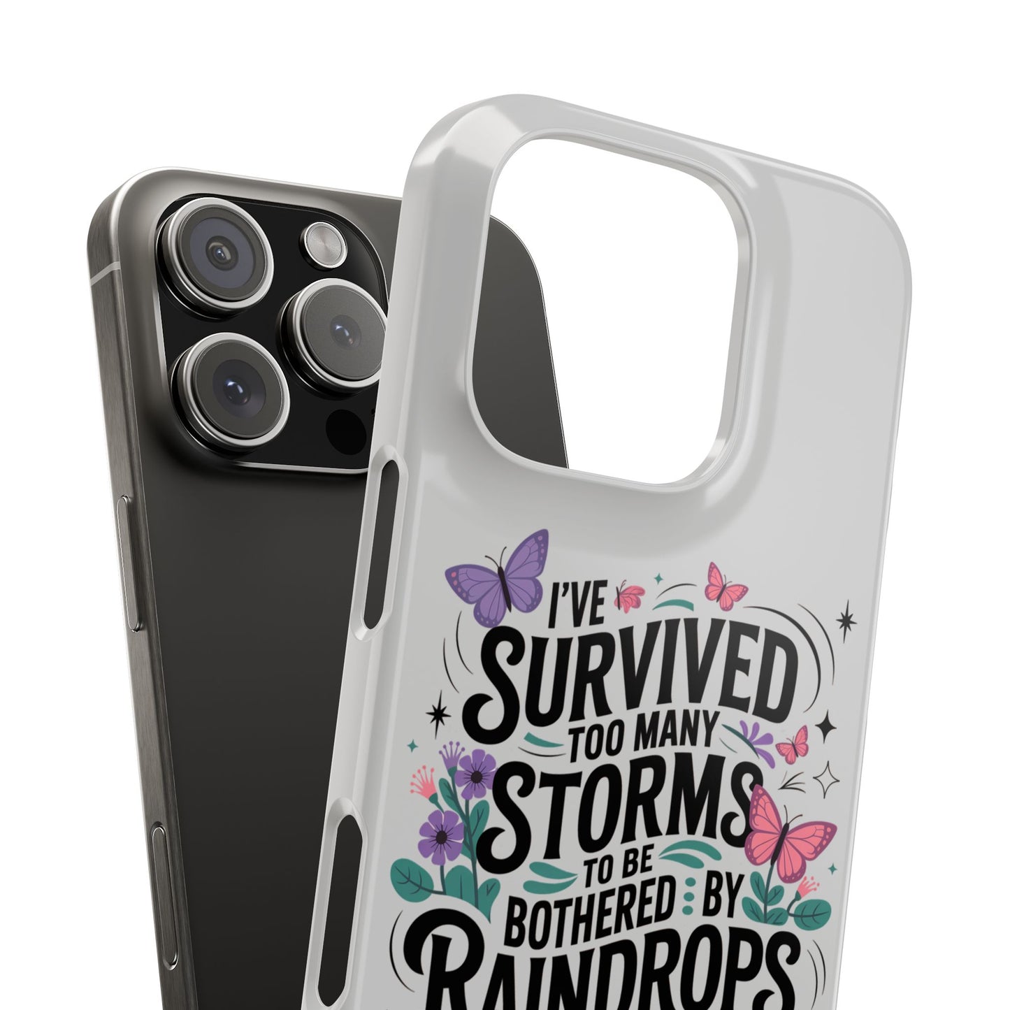 Inspirational Slim Phone Cases, Motivational Phone Cover, Butterfly Phone Case, Perfect Gift for Nature Lovers, Uplifting Phone Accessory