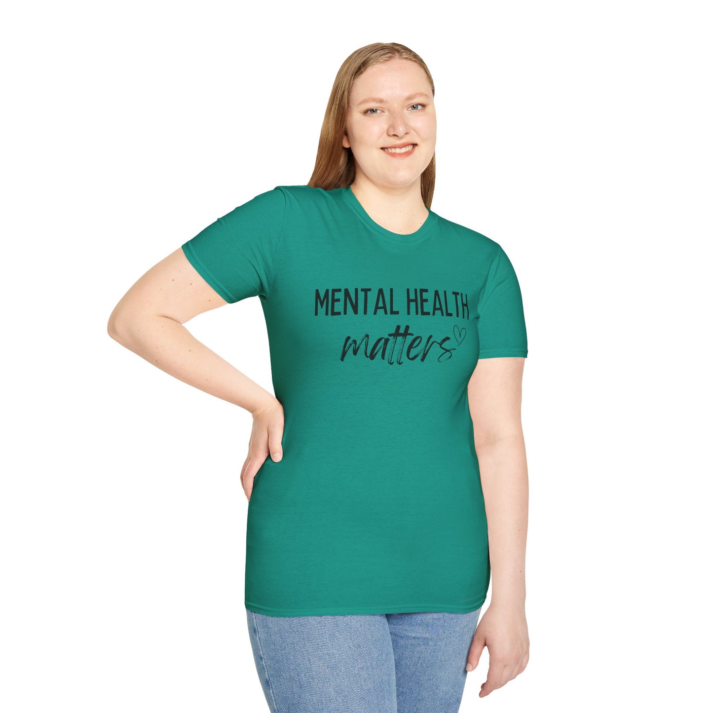 Mental Health Matters Unisex Softstyle T-Shirt, Inspirational Tee, Self-Care Gift, Awareness Apparel, Casual Wear
