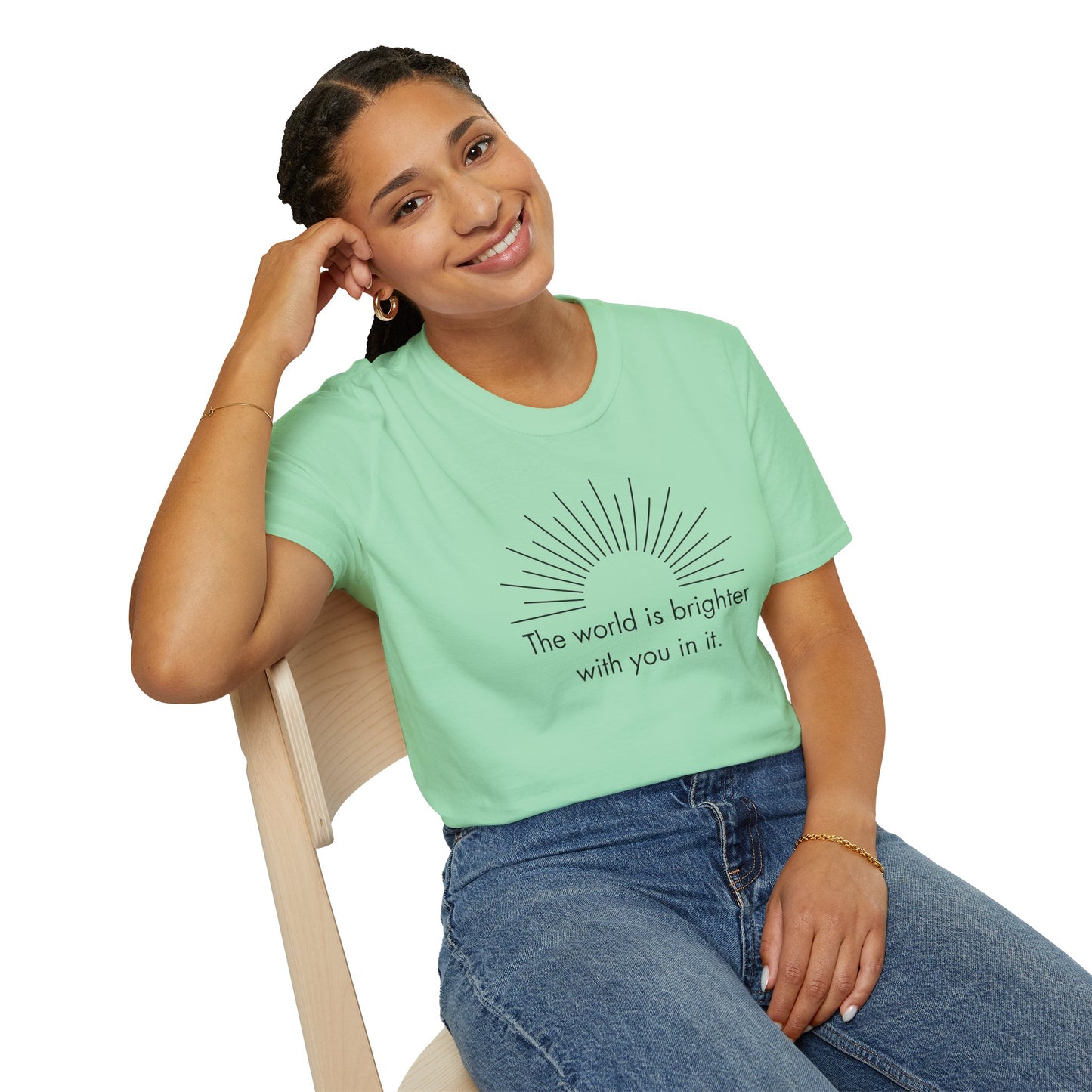 Sunshine Affirmation Unisex T-Shirt, Motivational Tee, Gift for Her, Feel Good Apparel, Inspirational Clothing