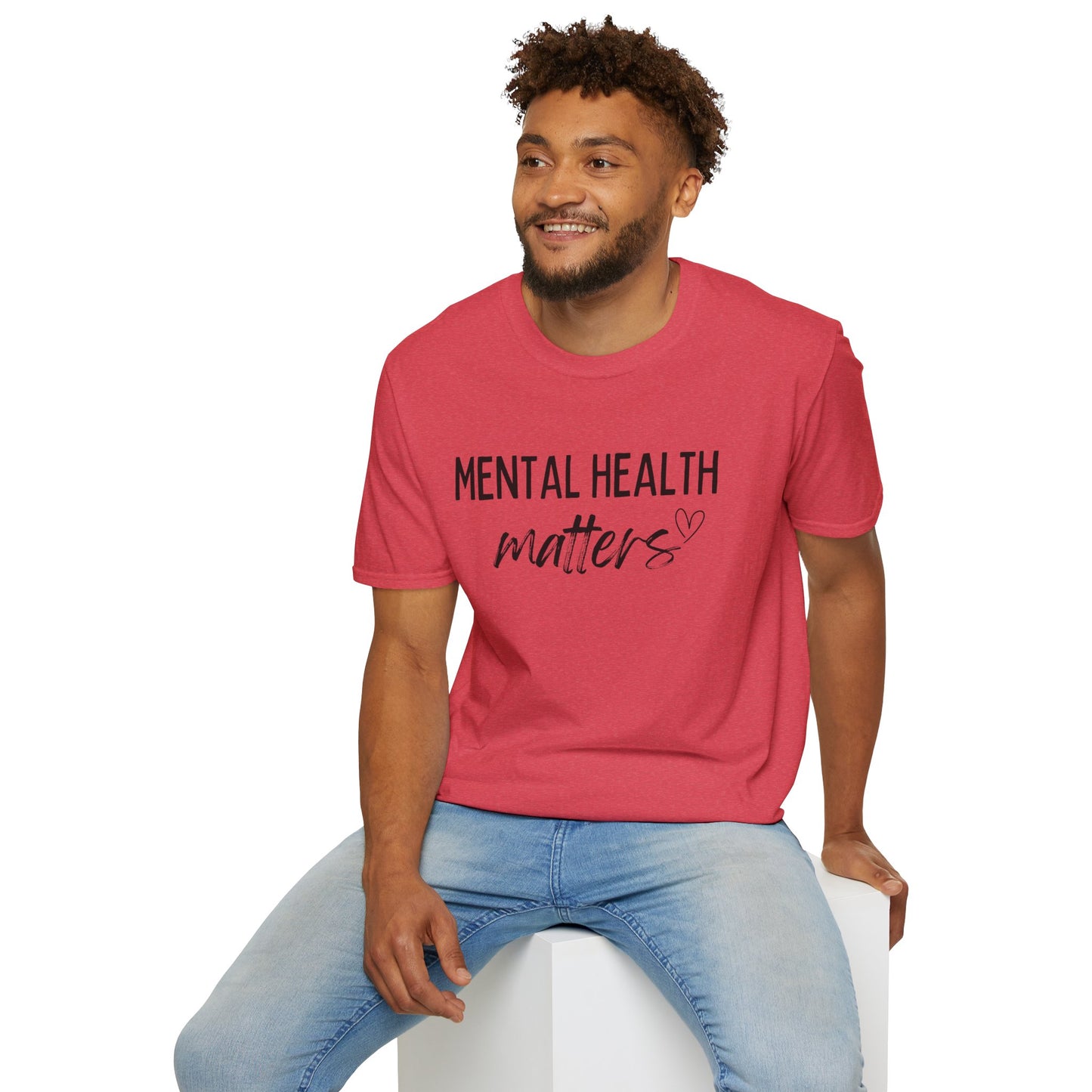 Mental Health Matters Unisex Softstyle T-Shirt, Inspirational Tee, Self-Care Gift, Awareness Apparel, Casual Wear