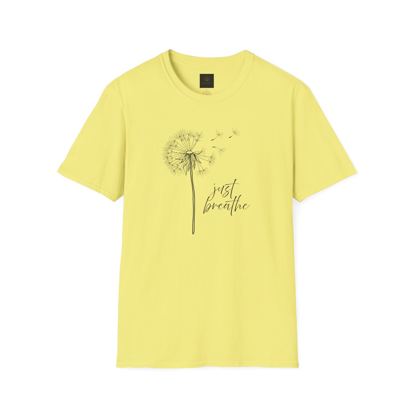 Unisex Softstyle T-Shirt with 'Just Breathe' Design - Relaxed Fit Tee for Mindfulness, Gift for Yoga Lovers, Relaxation Apparel, [...]