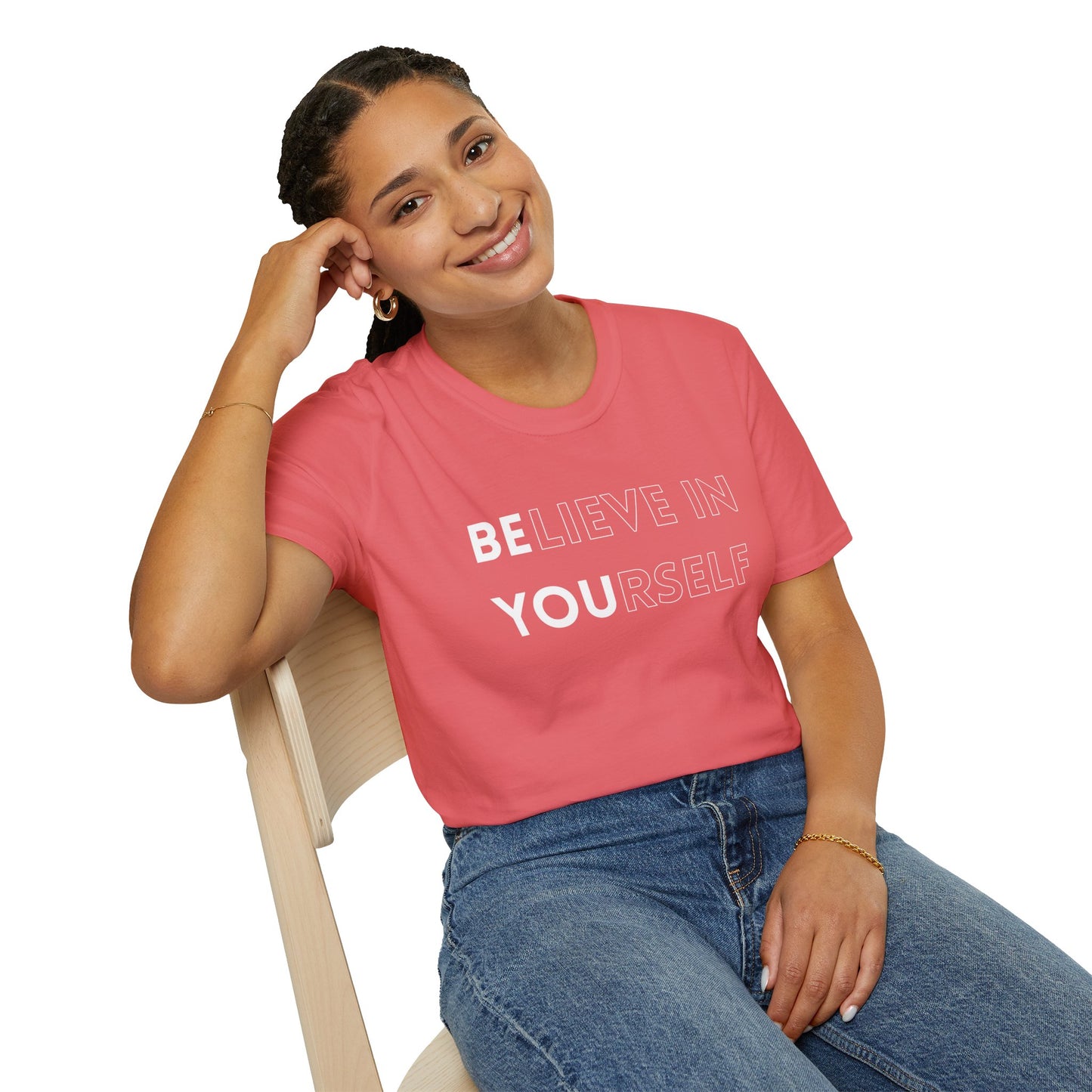 Inspirational Unisex T-Shirt, Motivational Tee, Believe in Yourself, Gift for Friends, Positive Vibes, Casual Wear, Everyday Apparel
