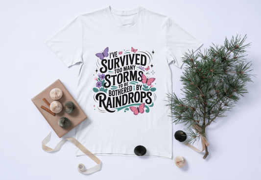 Inspirational T-Shirt - Survivors' Strength Tee, Butterfly Design