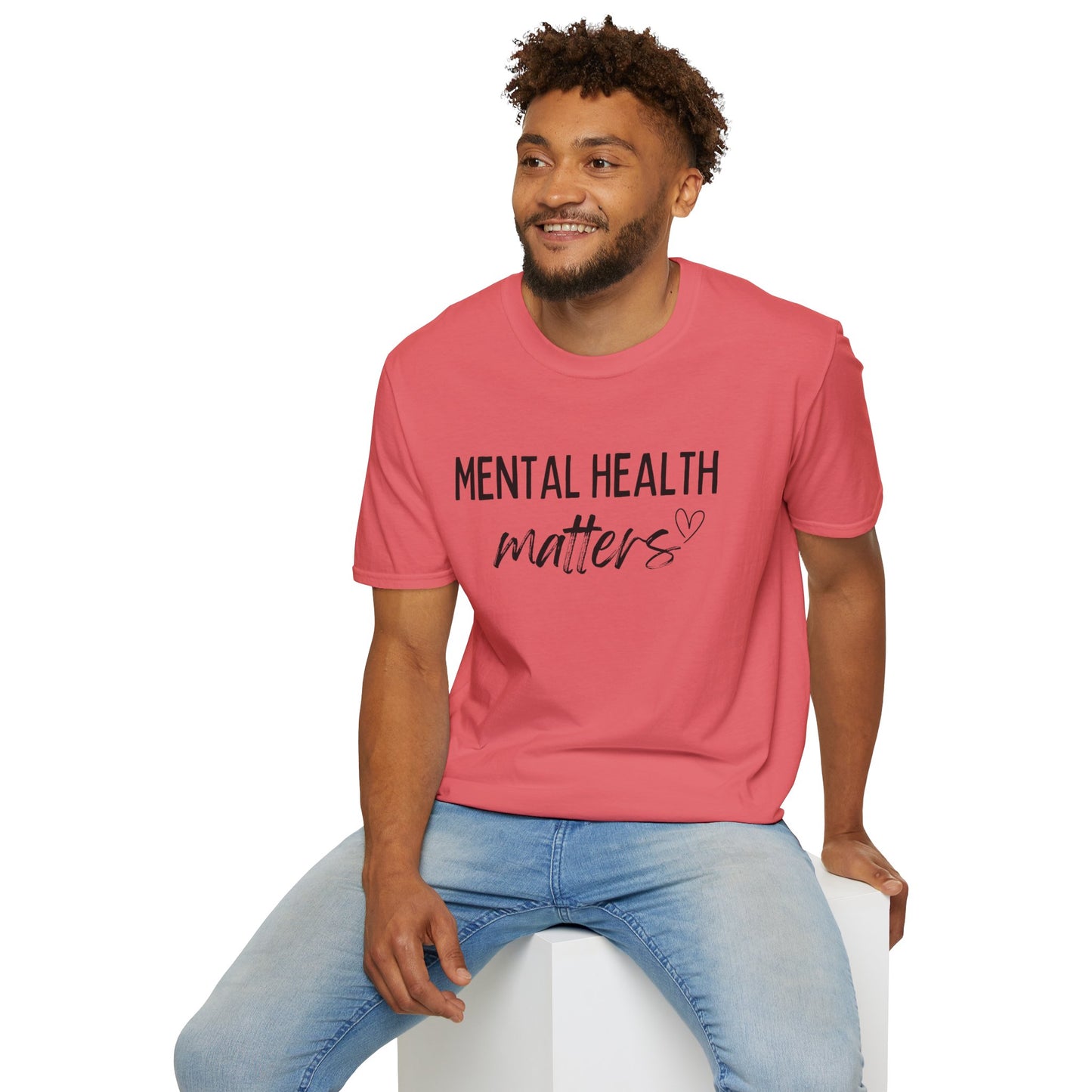 Mental Health Matters Unisex Softstyle T-Shirt, Inspirational Tee, Self-Care Gift, Awareness Apparel, Casual Wear