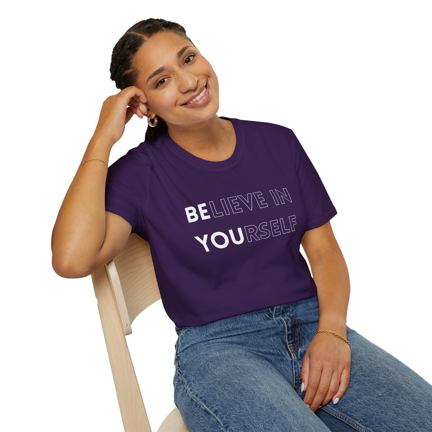 Inspirational Unisex T-Shirt, Motivational Tee, Believe in Yourself, Gift for Friends, Positive Vibes, Casual Wear, Everyday Apparel