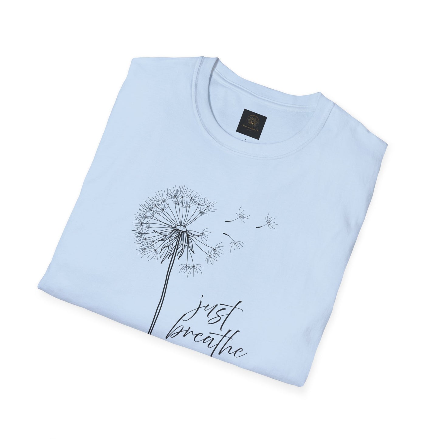 Unisex Softstyle T-Shirt with 'Just Breathe' Design - Relaxed Fit Tee for Mindfulness, Gift for Yoga Lovers, Relaxation Apparel, [...]