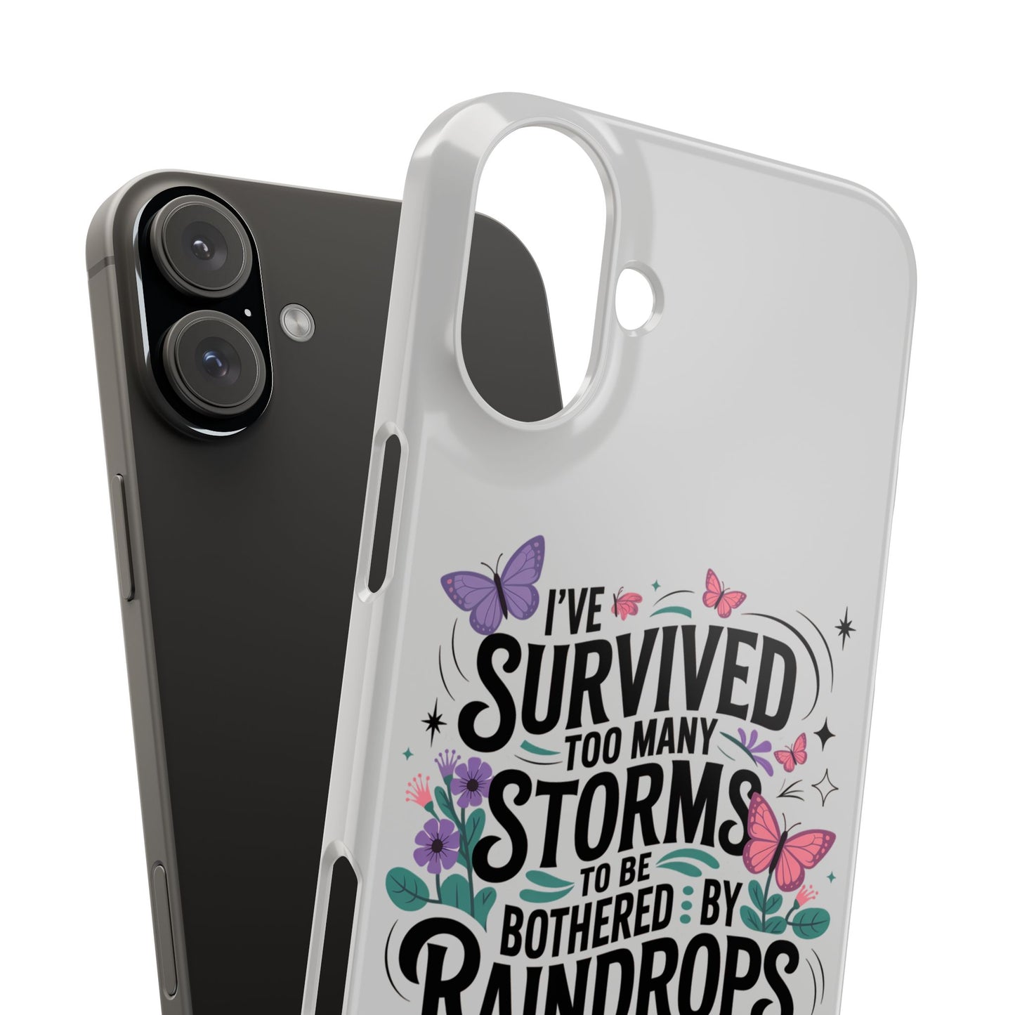Inspirational Slim Phone Cases, Motivational Phone Cover, Butterfly Phone Case, Perfect Gift for Nature Lovers, Uplifting Phone Accessory