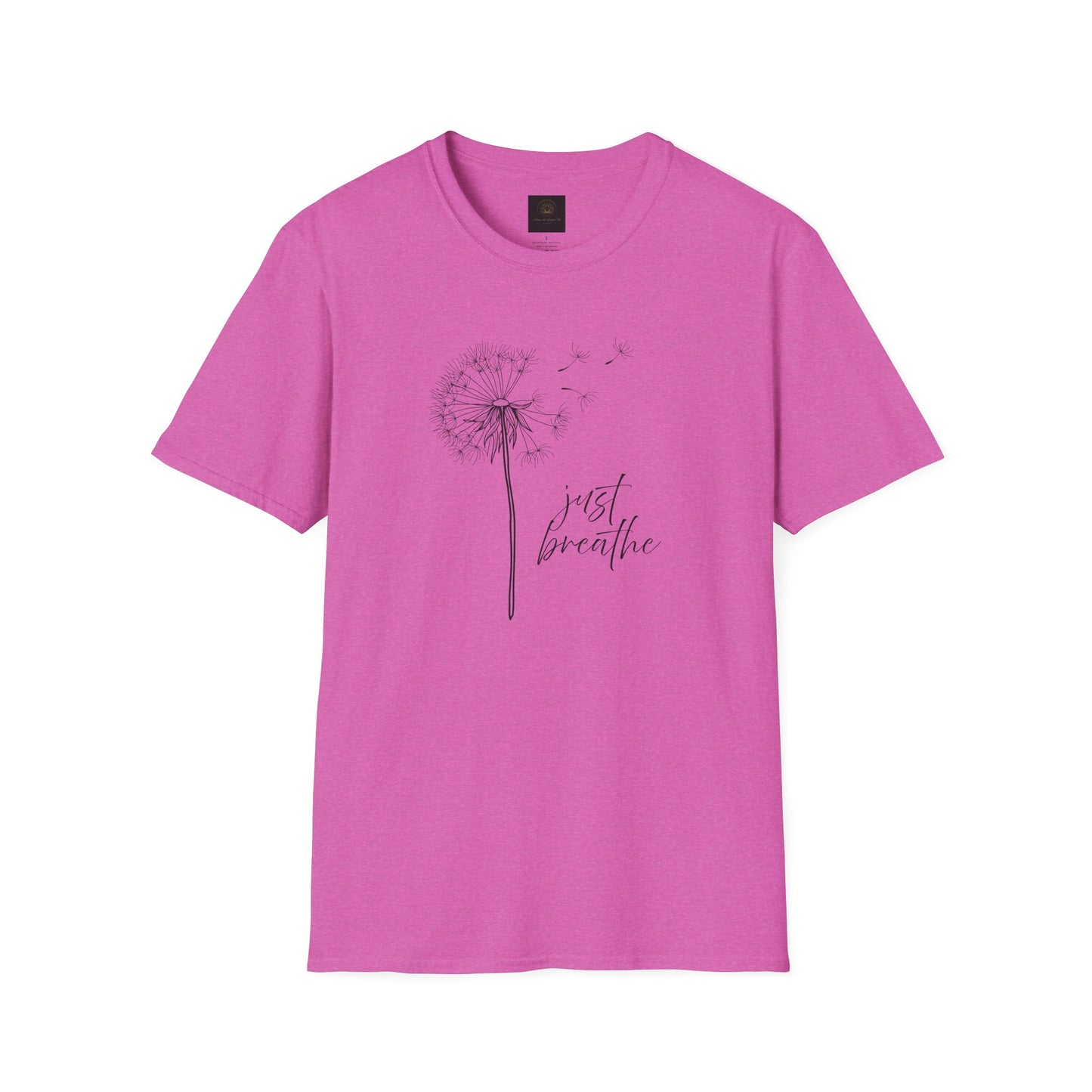 Unisex Softstyle T-Shirt with 'Just Breathe' Design - Relaxed Fit Tee for Mindfulness, Gift for Yoga Lovers, Relaxation Apparel, [...]