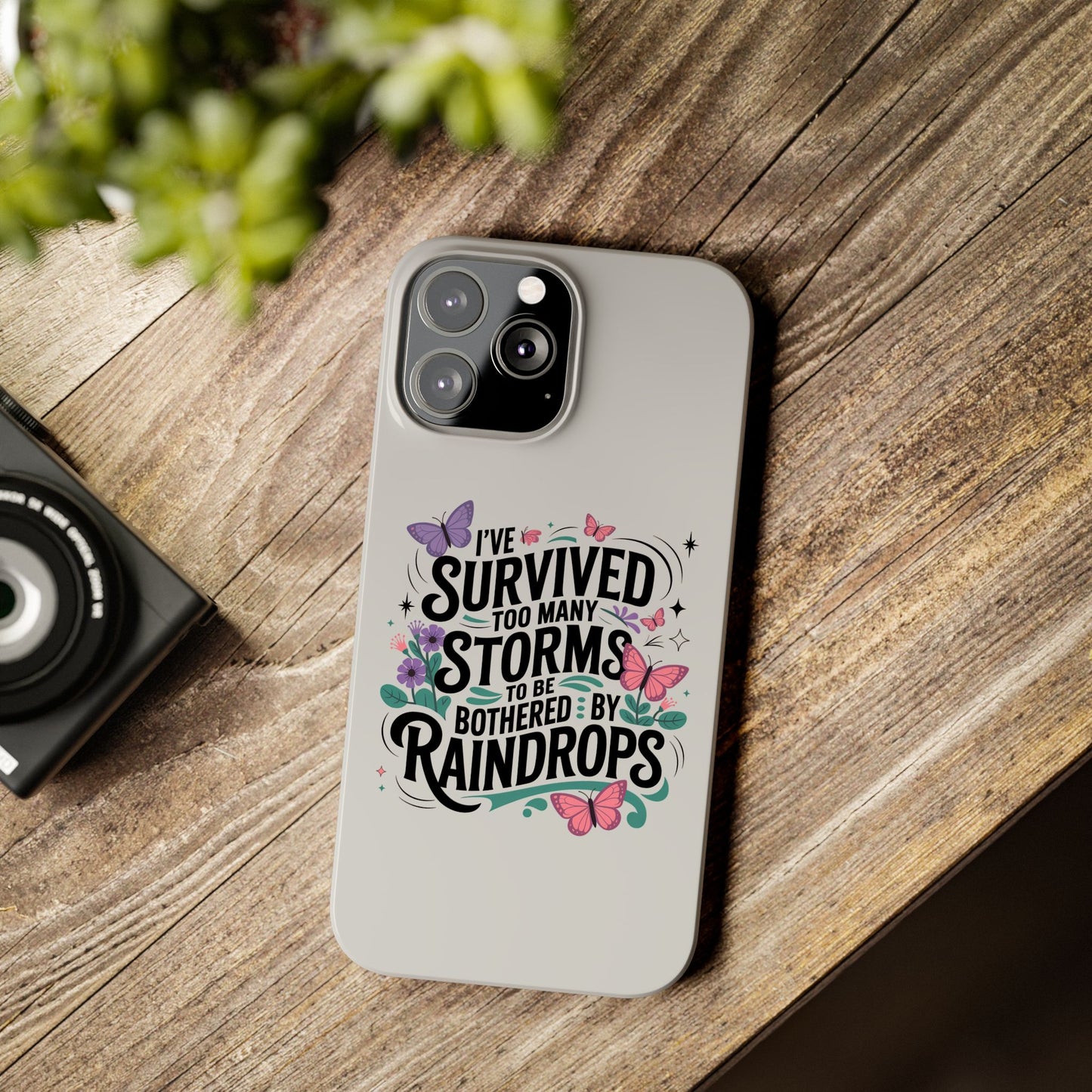 Inspirational Slim Phone Cases, Motivational Phone Cover, Butterfly Phone Case, Perfect Gift for Nature Lovers, Uplifting Phone Accessory
