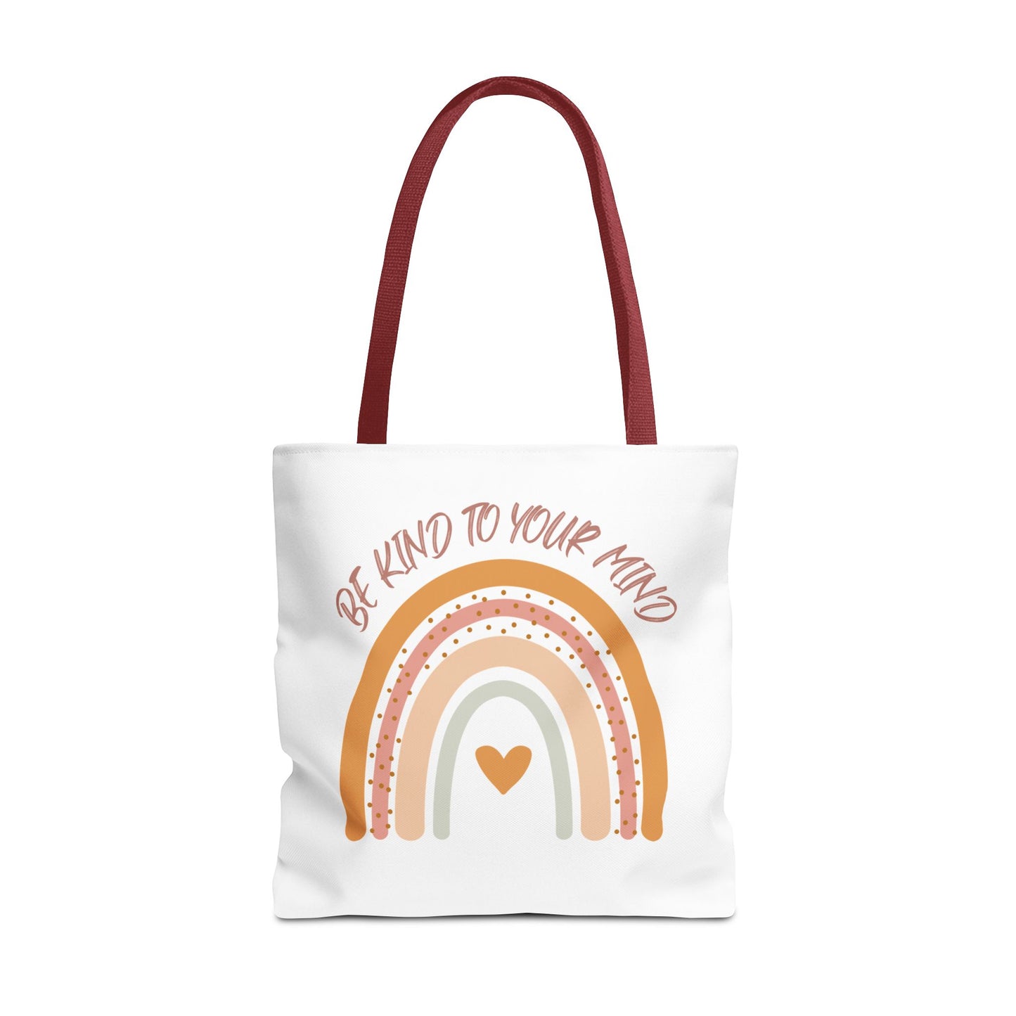 Rainbow Motivational Tote Bag, Eco-Friendly Shopper, Mindfulness Gift, Everyday Carryall, Inspirational Bag, Cute Rainbows