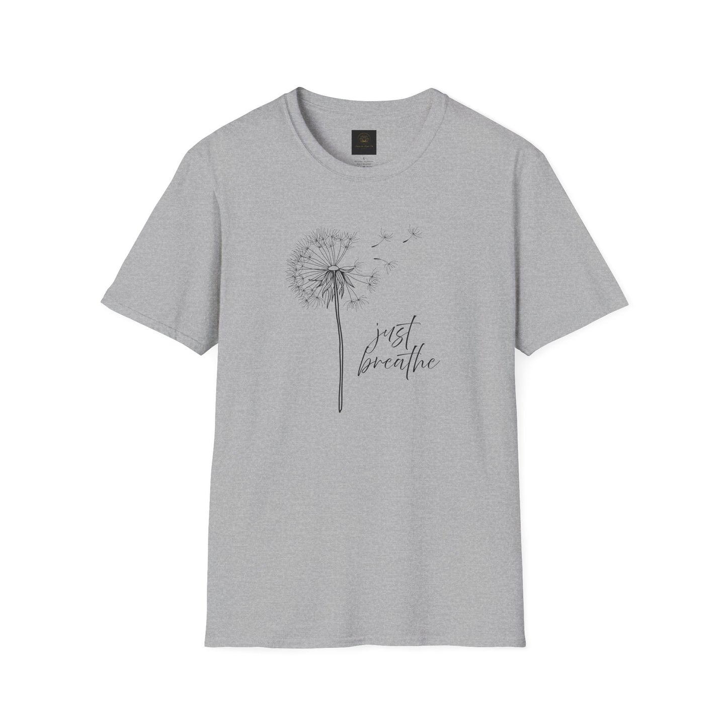 Unisex Softstyle T-Shirt with 'Just Breathe' Design - Relaxed Fit Tee for Mindfulness, Gift for Yoga Lovers, Relaxation Apparel, [...]