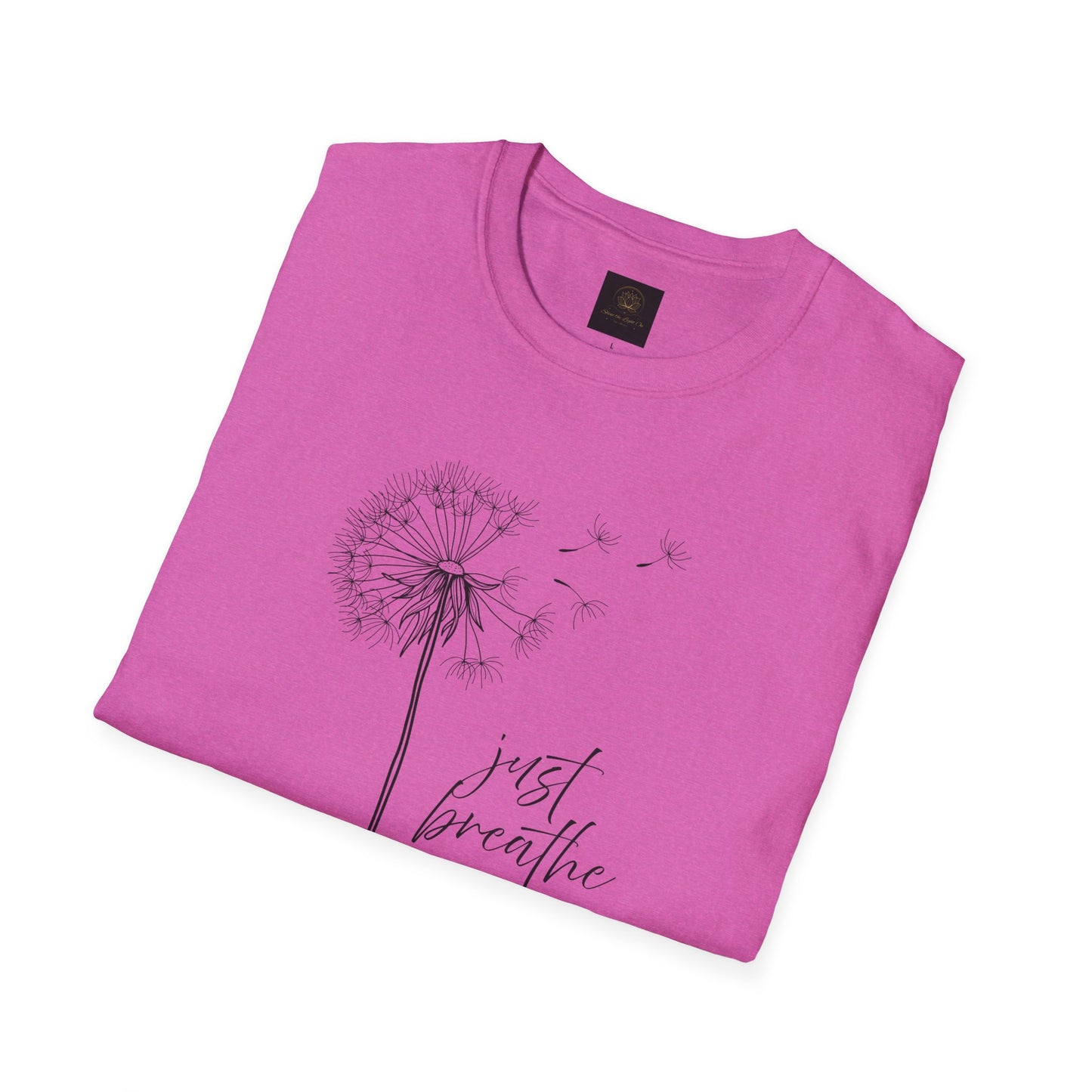 Unisex Softstyle T-Shirt with 'Just Breathe' Design - Relaxed Fit Tee for Mindfulness, Gift for Yoga Lovers, Relaxation Apparel, [...]