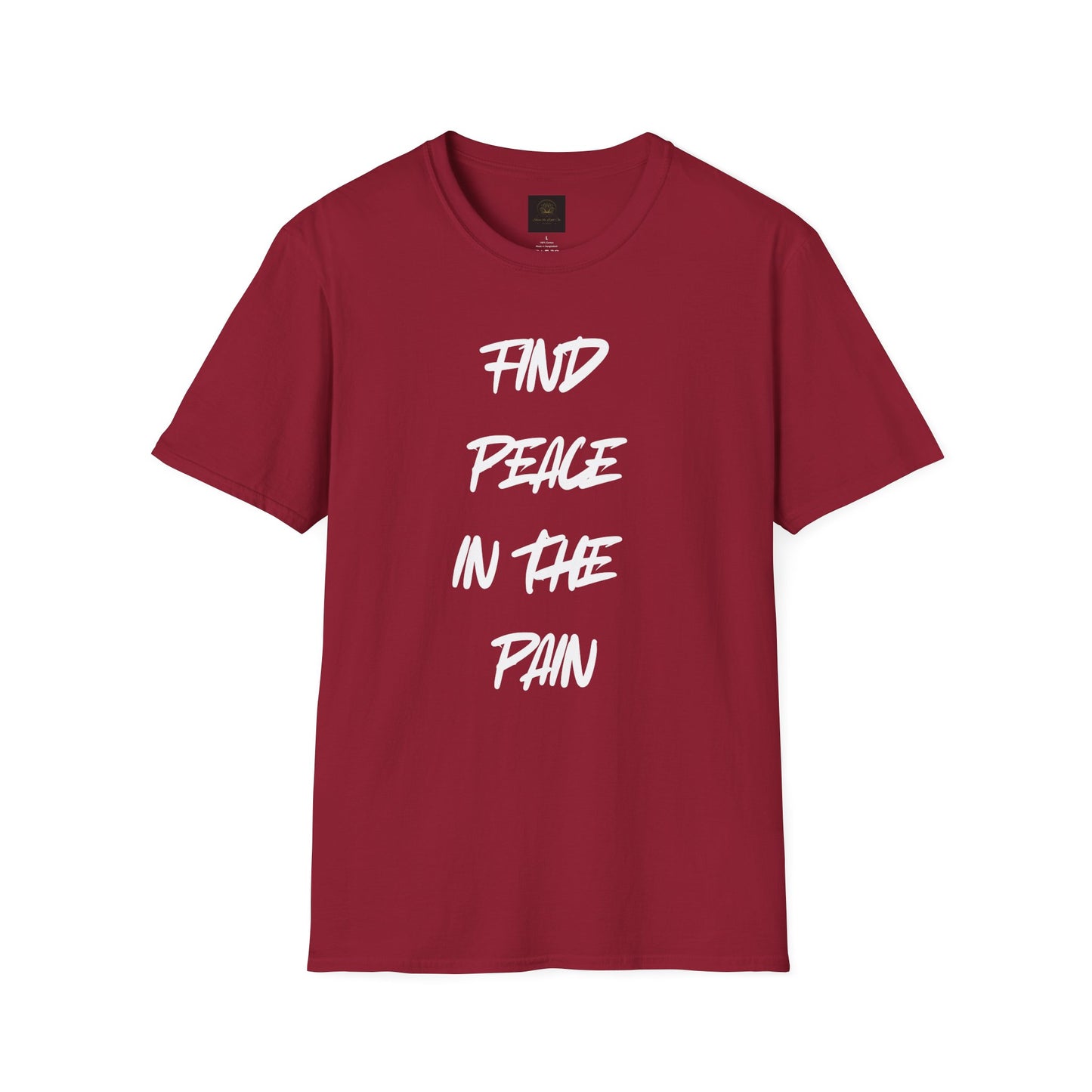 Find Peace in the Pain Unisex Softstyle T-Shirt - Empowering Tee for Mindfulness, Stress Relief, Self-Care, Gift for Friends, [...]