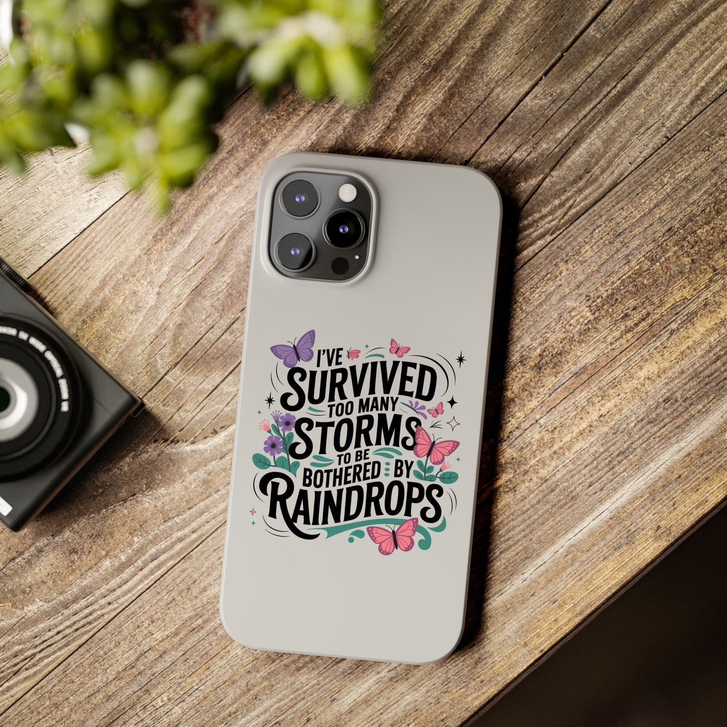 Inspirational Slim Phone Cases, Motivational Phone Cover, Butterfly Phone Case, Perfect Gift for Nature Lovers, Uplifting Phone Accessory