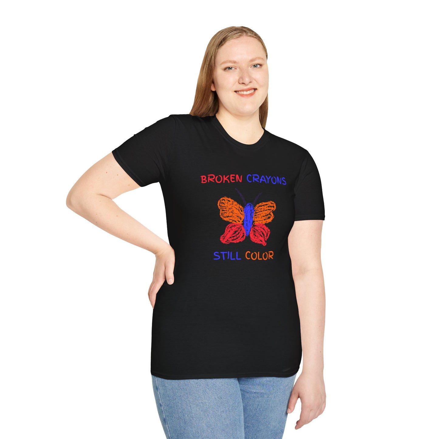 Butterfly Inspirational T-Shirt, Broken Crayons Still Color Tee, Motivational Gift, Positive Vibes Apparel, Unisex Graphic Shirt, [...]