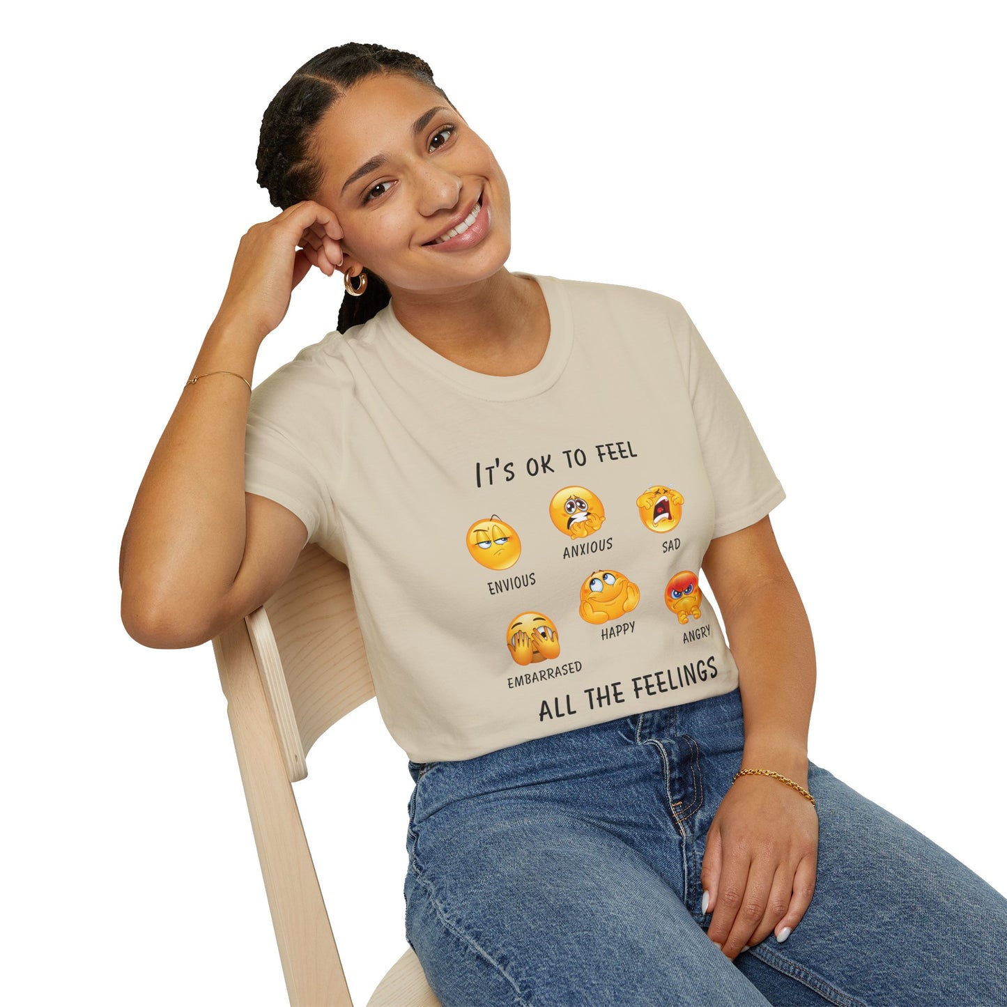 Emotional Awareness T-Shirt, Feelings Tee, Unisex Graphic Tee, Comfortable Everyday Wear, Gift for Friends and Family