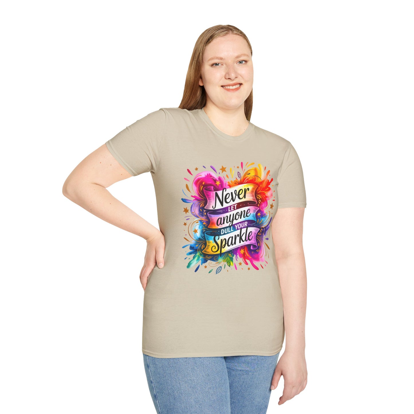 "Never Let Anyone Dull Your Sparkle - Perfect for Gifts, Casual Wear, Celebrations, Pride, Motivation