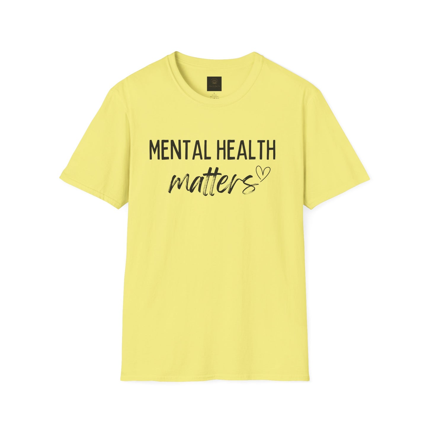 Mental Health Matters Unisex Softstyle T-Shirt, Inspirational Tee, Self-Care Gift, Awareness Apparel, Casual Wear