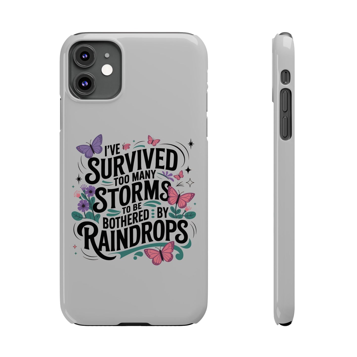 Inspirational Slim Phone Cases, Motivational Phone Cover, Butterfly Phone Case, Perfect Gift for Nature Lovers, Uplifting Phone Accessory