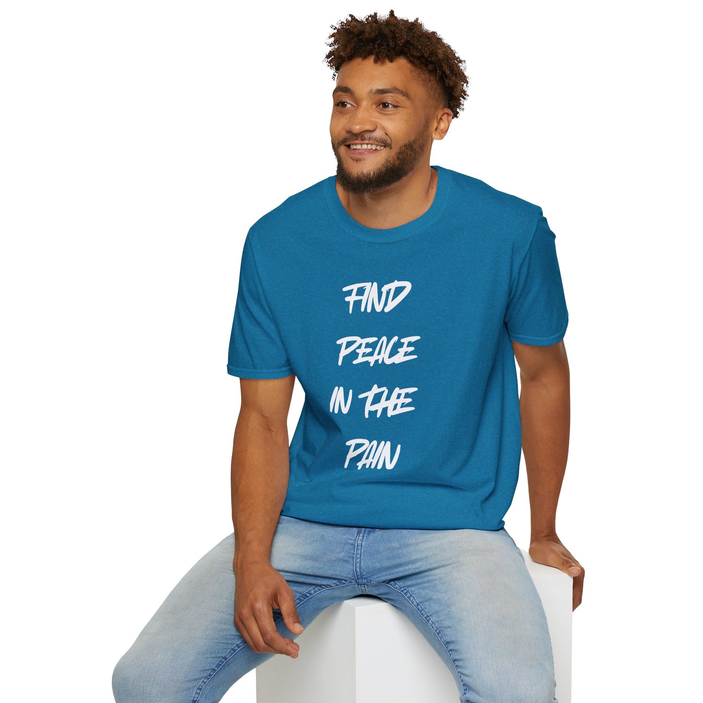 Find Peace in the Pain Unisex Softstyle T-Shirt - Empowering Tee for Mindfulness, Stress Relief, Self-Care, Gift for Friends, [...]