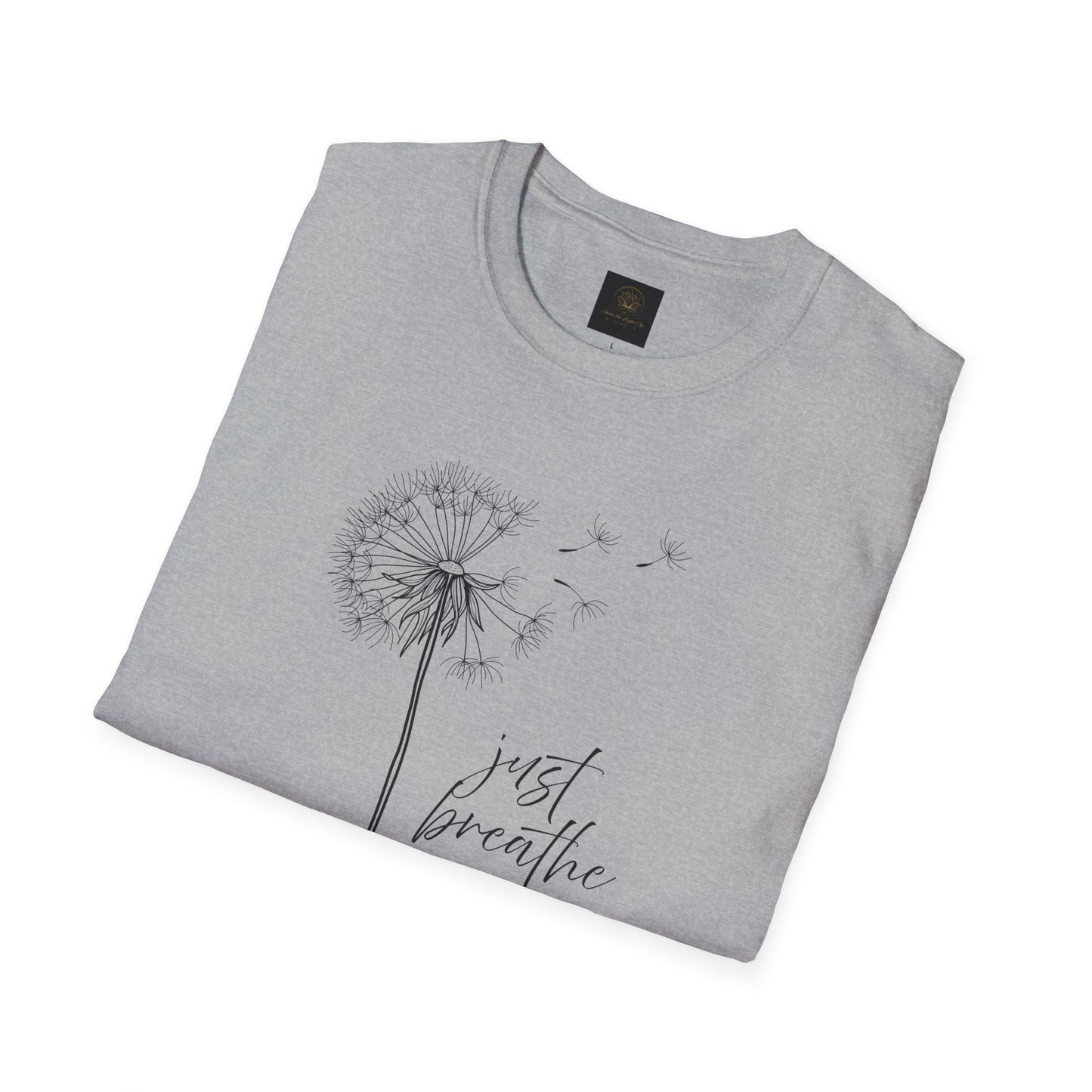 Unisex Softstyle T-Shirt with 'Just Breathe' Design - Relaxed Fit Tee for Mindfulness, Gift for Yoga Lovers, Relaxation Apparel, [...]