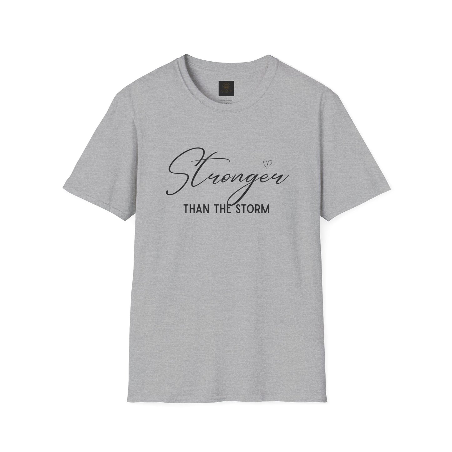 Stronger Than the Storm Motivational Unisex T-Shirt, Inspirational Tee, Gift for Her, Strength Quote Shirt, Uplifting Apparel, Casual Wear