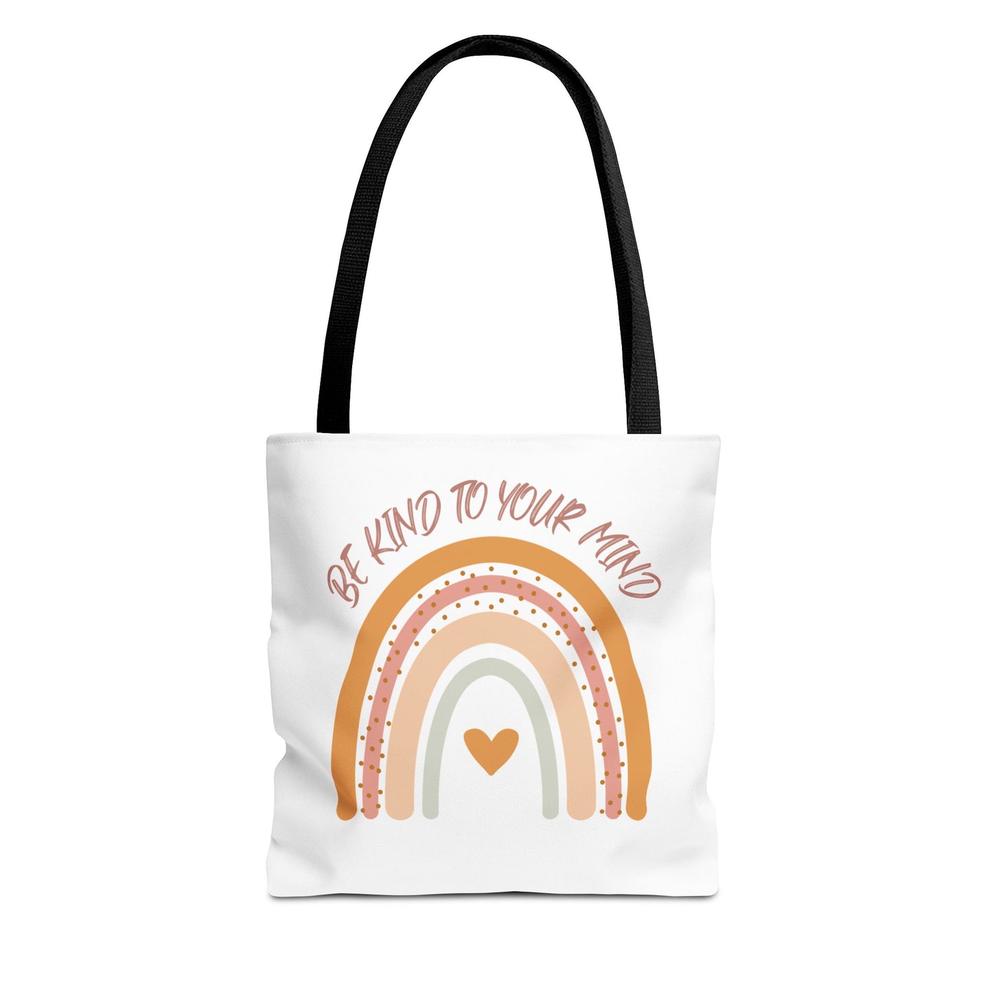 Rainbow Motivational Tote Bag, Eco-Friendly Shopper, Mindfulness Gift, Everyday Carryall, Inspirational Bag, Cute Rainbows