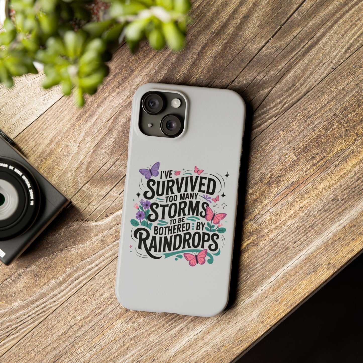 Inspirational Slim Phone Cases, Motivational Phone Cover, Butterfly Phone Case, Perfect Gift for Nature Lovers, Uplifting Phone Accessory