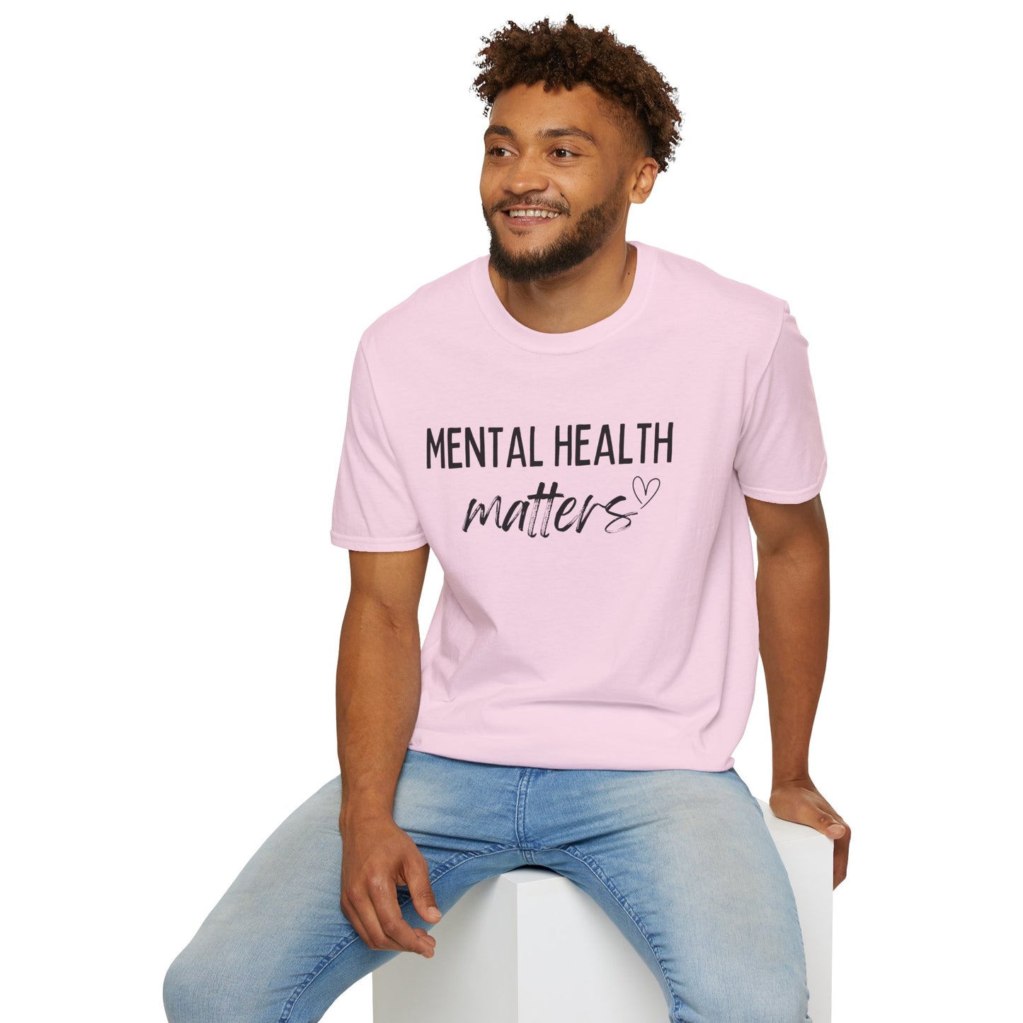 Mental Health Matters Unisex Softstyle T-Shirt, Inspirational Tee, Self-Care Gift, Awareness Apparel, Casual Wear