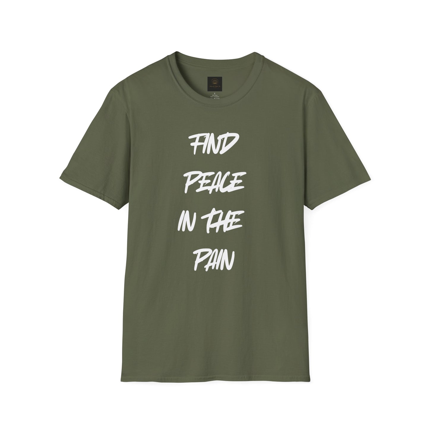 Find Peace in the Pain Unisex Softstyle T-Shirt - Empowering Tee for Mindfulness, Stress Relief, Self-Care, Gift for Friends, [...]