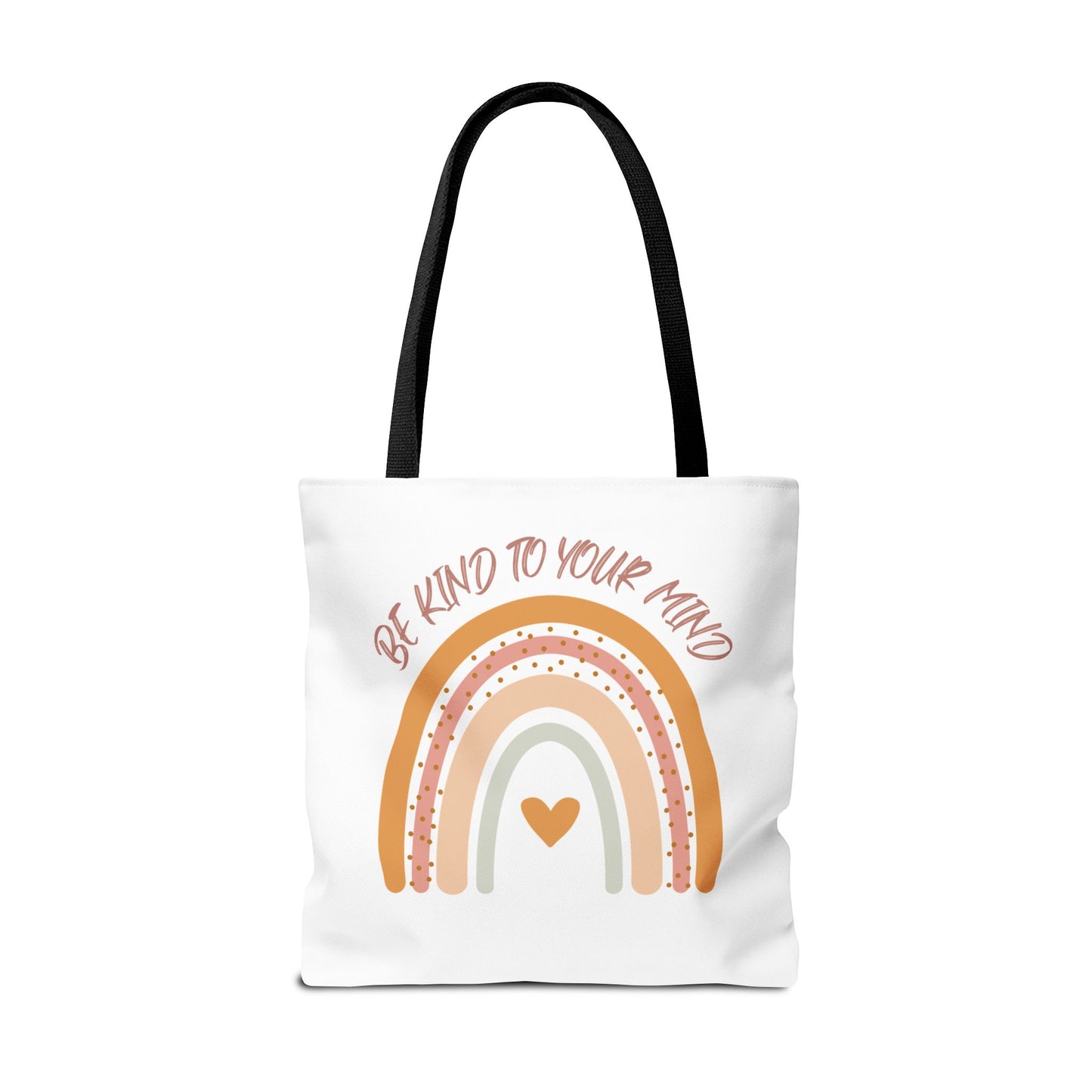 Rainbow Motivational Tote Bag, Eco-Friendly Shopper, Mindfulness Gift, Everyday Carryall, Inspirational Bag, Cute Rainbows