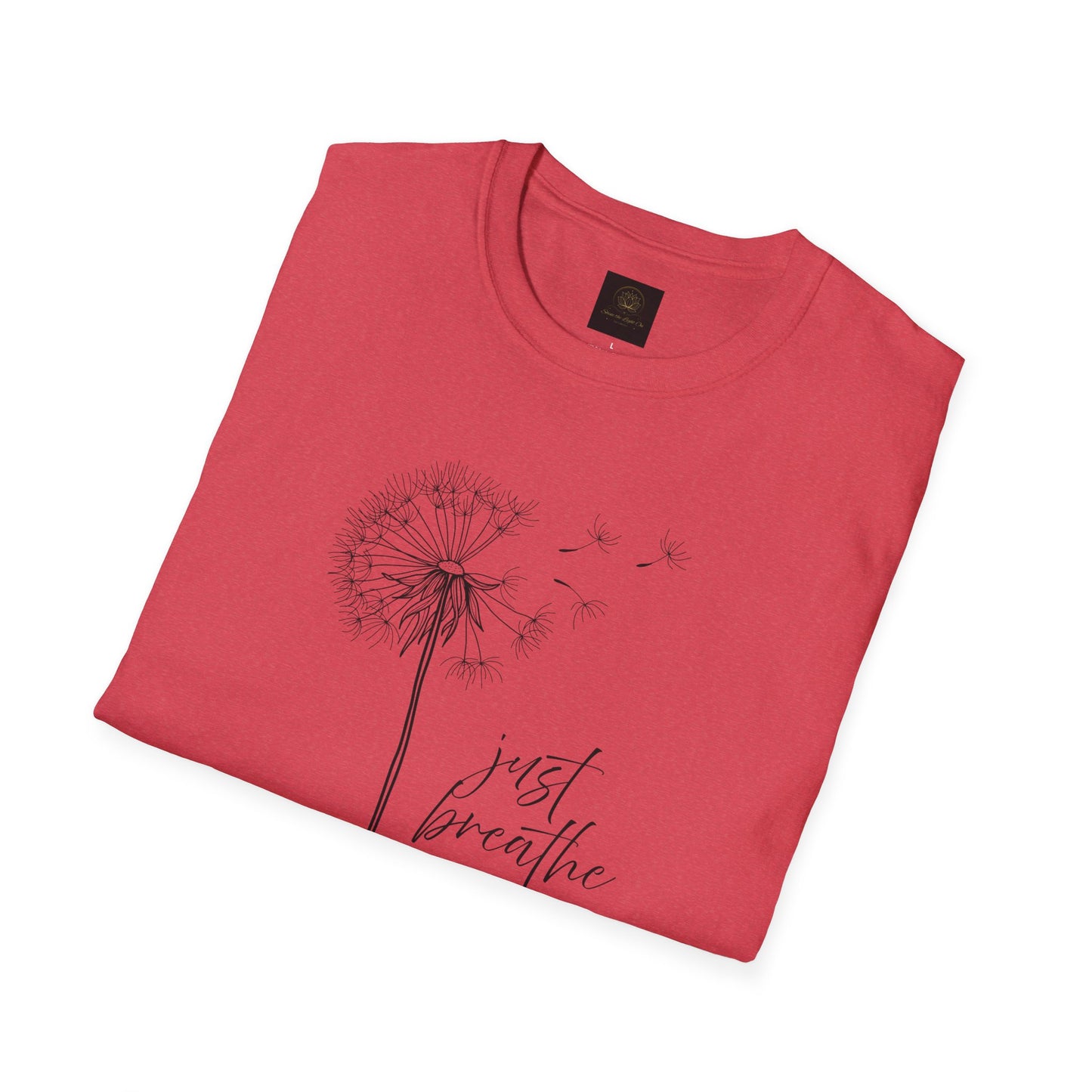 Unisex Softstyle T-Shirt with 'Just Breathe' Design - Relaxed Fit Tee for Mindfulness, Gift for Yoga Lovers, Relaxation Apparel, [...]