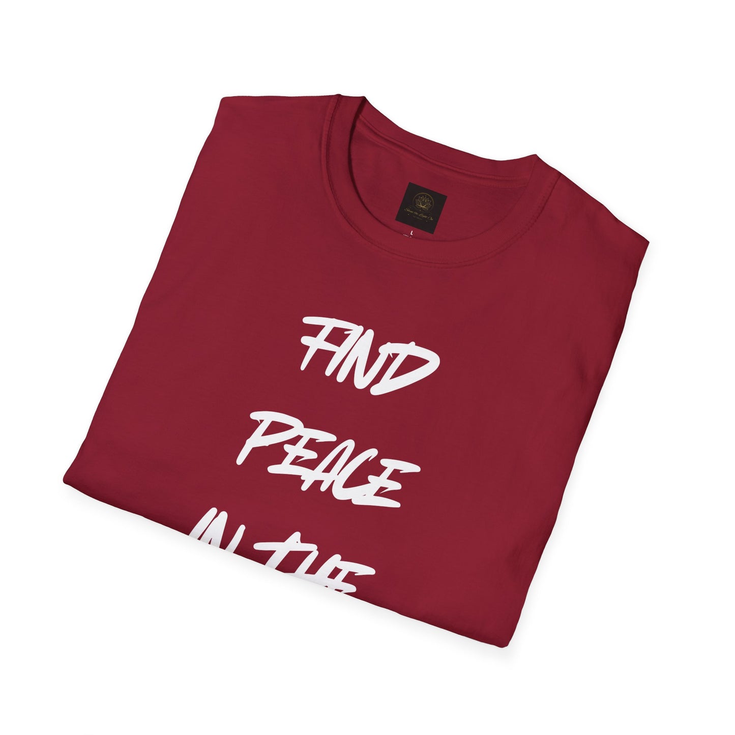 Find Peace in the Pain Unisex Softstyle T-Shirt - Empowering Tee for Mindfulness, Stress Relief, Self-Care, Gift for Friends, [...]