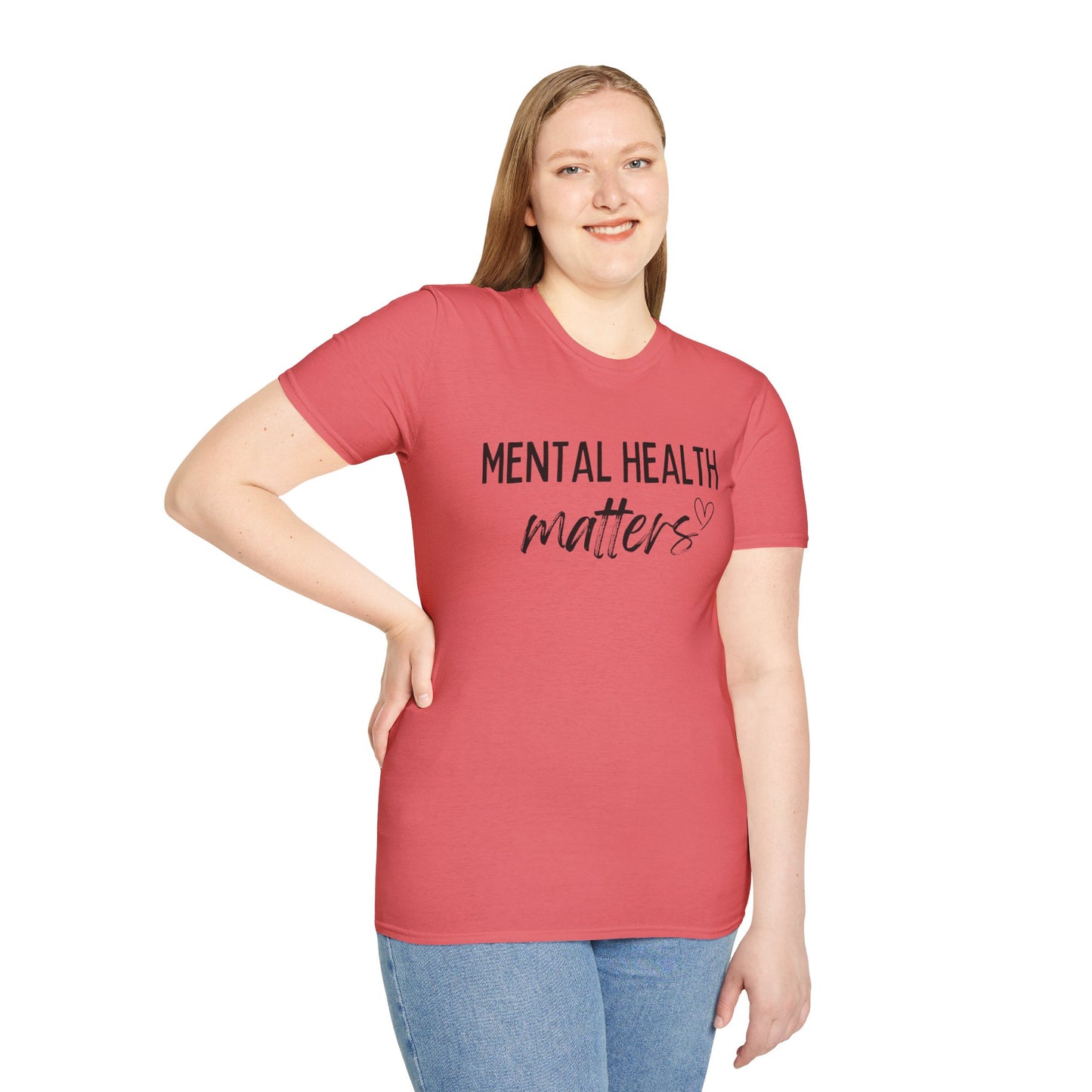 Mental Health Matters Unisex Softstyle T-Shirt, Inspirational Tee, Self-Care Gift, Awareness Apparel, Casual Wear
