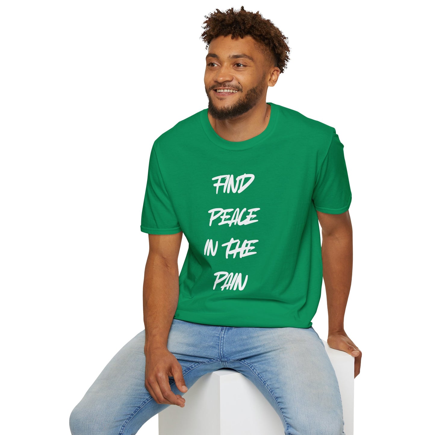 Find Peace in the Pain Unisex Softstyle T-Shirt - Empowering Tee for Mindfulness, Stress Relief, Self-Care, Gift for Friends, [...]