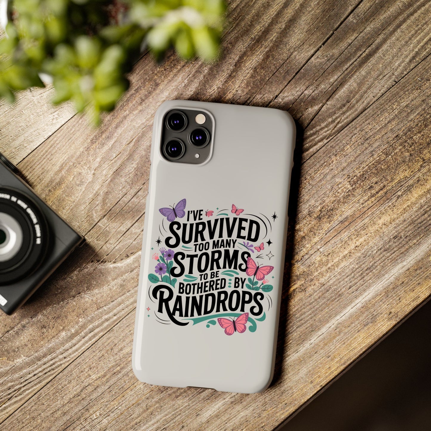 Inspirational Slim Phone Cases, Motivational Phone Cover, Butterfly Phone Case, Perfect Gift for Nature Lovers, Uplifting Phone Accessory
