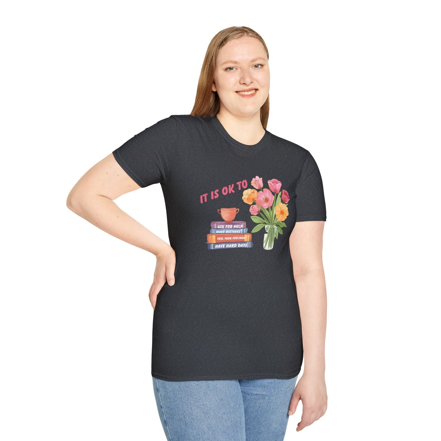 Floral Inspirational T-Shirt, Cozy Gift for Book Lovers, Spring Fashion, Encouraging Tee, Perfect for Mother's Day