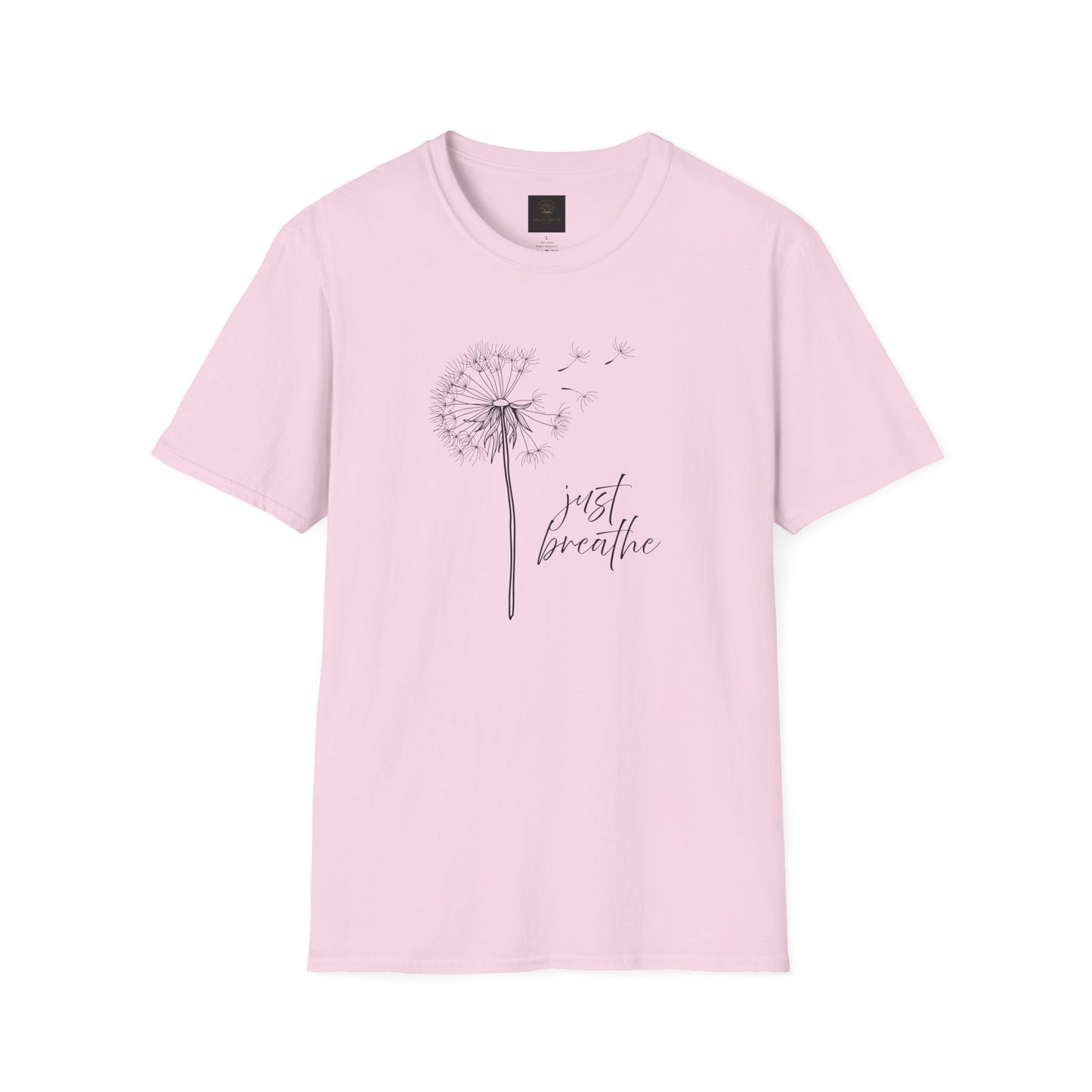 Unisex Softstyle T-Shirt with 'Just Breathe' Design - Relaxed Fit Tee for Mindfulness, Gift for Yoga Lovers, Relaxation Apparel, [...]