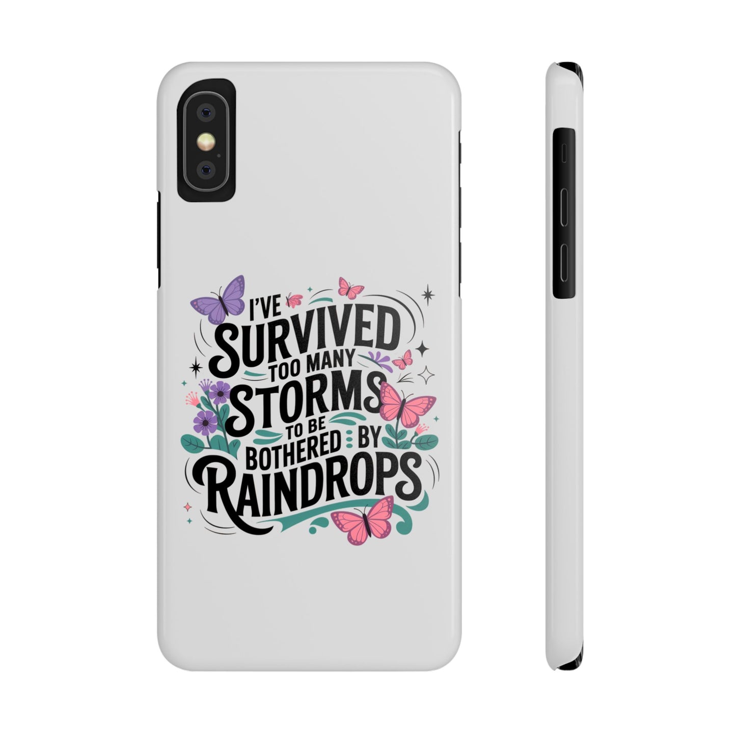 Inspirational Slim Phone Cases, Motivational Phone Cover, Butterfly Phone Case, Perfect Gift for Nature Lovers, Uplifting Phone Accessory