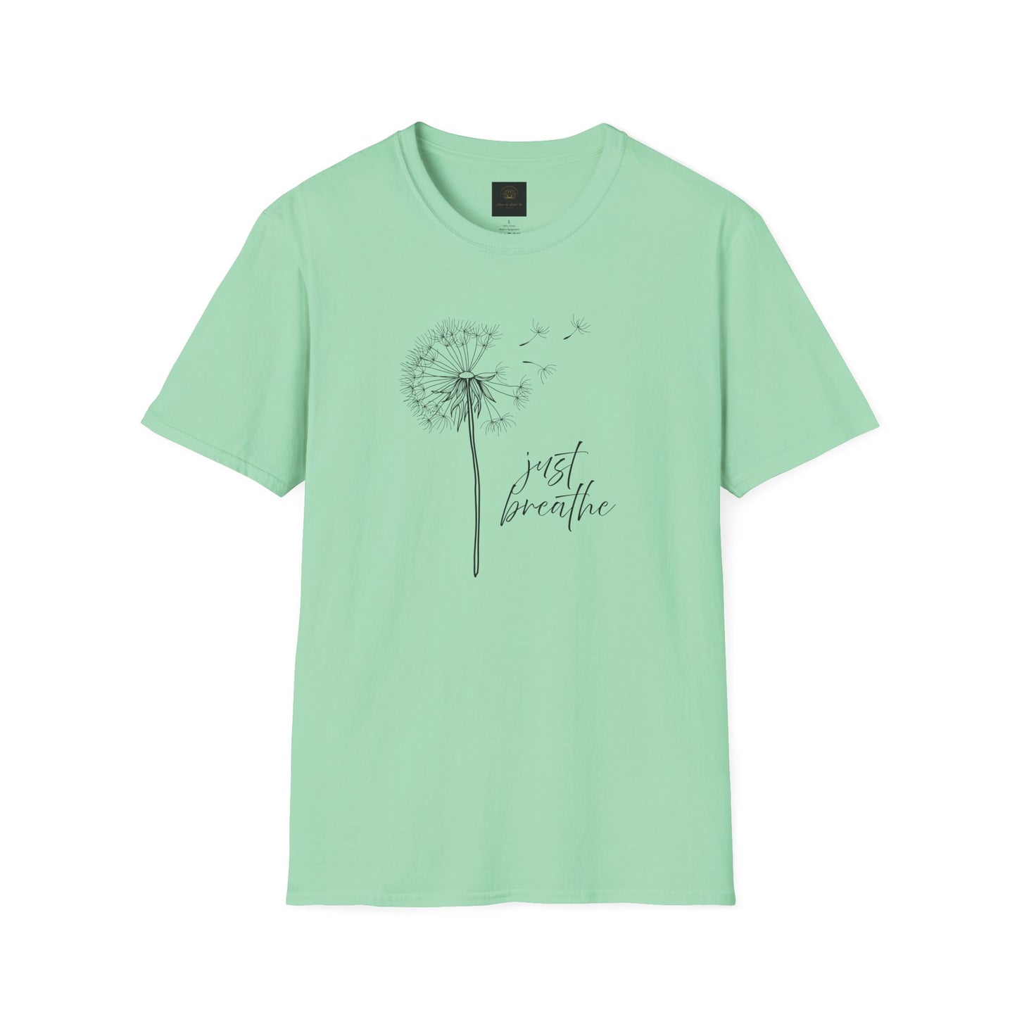 Unisex Softstyle T-Shirt with 'Just Breathe' Design - Relaxed Fit Tee for Mindfulness, Gift for Yoga Lovers, Relaxation Apparel, [...]