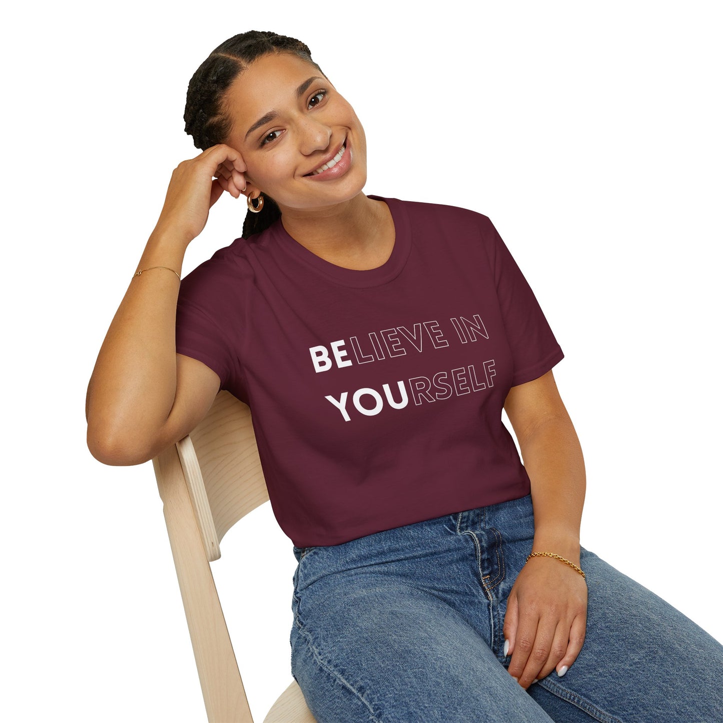 Inspirational Unisex T-Shirt, Motivational Tee, Believe in Yourself, Gift for Friends, Positive Vibes, Casual Wear, Everyday Apparel