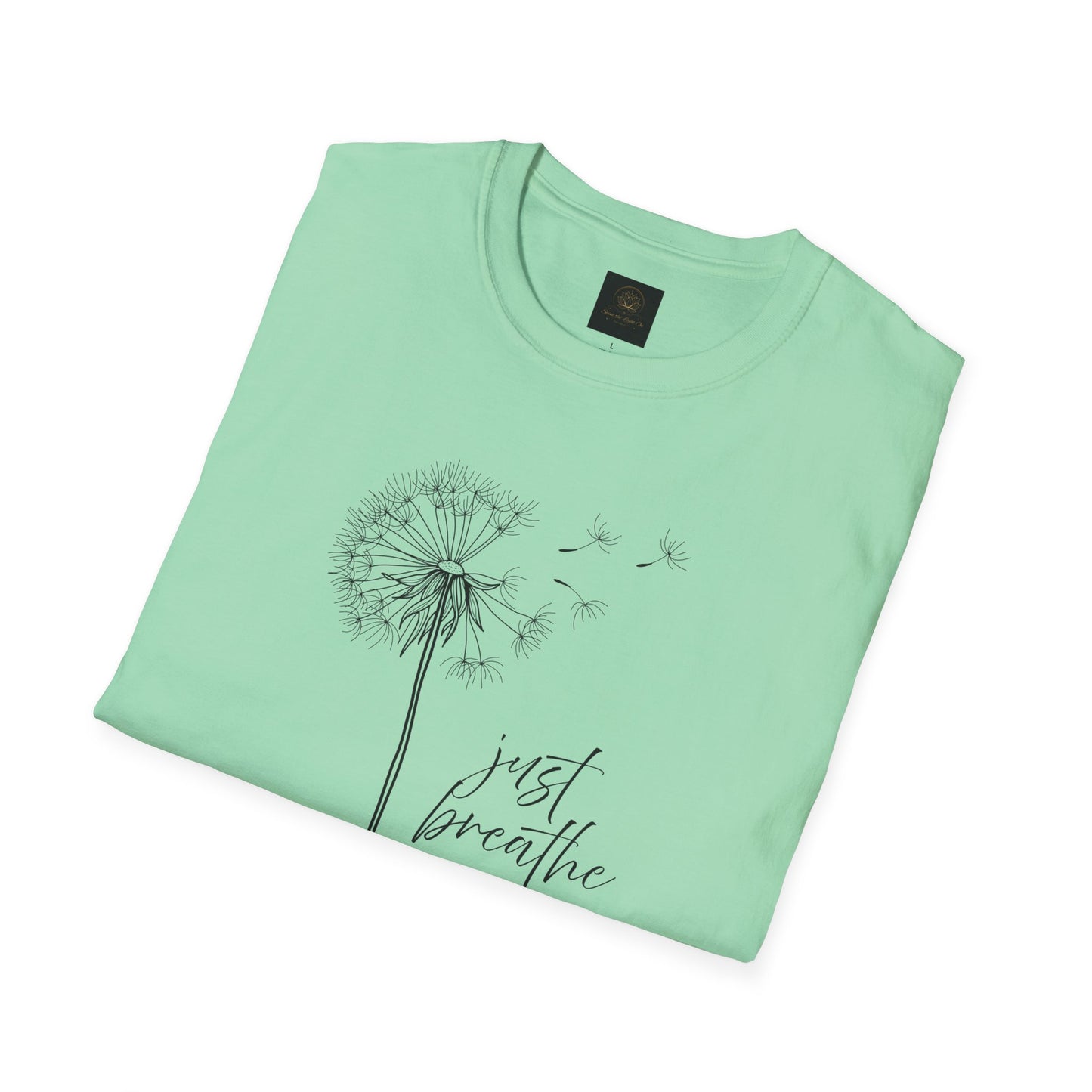 Unisex Softstyle T-Shirt with 'Just Breathe' Design - Relaxed Fit Tee for Mindfulness, Gift for Yoga Lovers, Relaxation Apparel, [...]