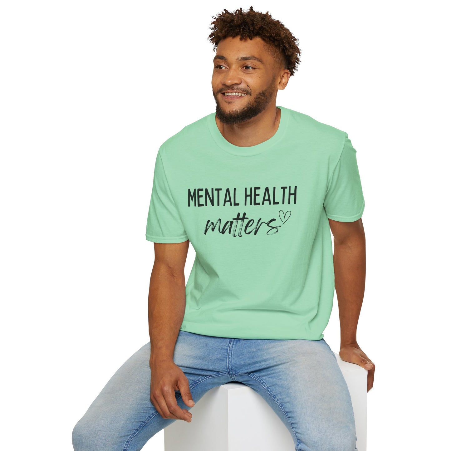 Mental Health Matters Unisex Softstyle T-Shirt, Inspirational Tee, Self-Care Gift, Awareness Apparel, Casual Wear