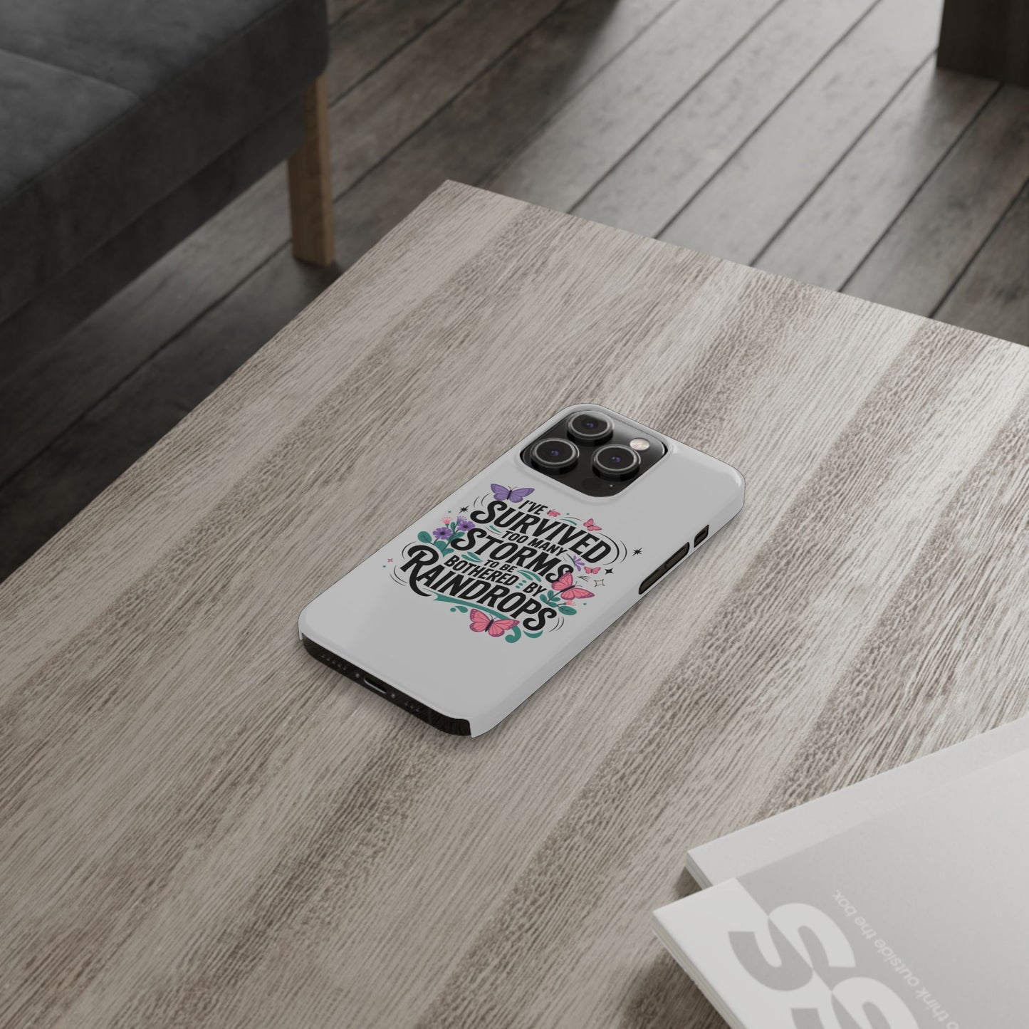 Inspirational Slim Phone Cases, Motivational Phone Cover, Butterfly Phone Case, Perfect Gift for Nature Lovers, Uplifting Phone Accessory